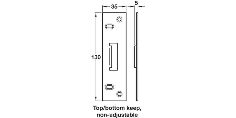 Keep for Multipoint Locks-Top/Btm No Adj