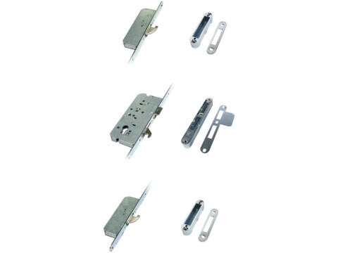 Mortice Lock, Multipoint, Cylinder 3 Point, Gear or Lever Operated, Steel