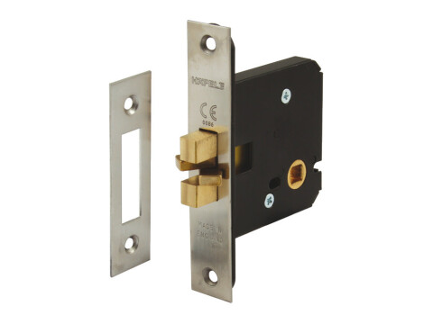 Bathroom Lock, Mortice, Clawbolt, for Sliding Doors, Case Size 76 mm