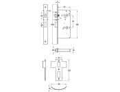 Roller Bolt Mort Bathlock 57/72mm Std