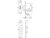 Mortice Deadlock 64mm Case St/ZA SSS