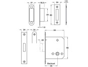 Startec DIN Mort Toiletlock 55/84mm SSS