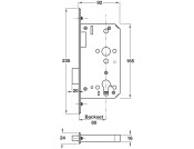 Startec Mort Cyl Deadlock Rd 60/92mm SSS