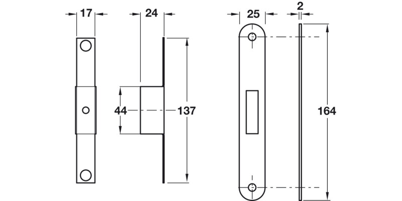 Startec Mort Cyl Deadlock Rd 60/92mm SSS