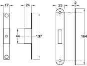 Startec Mort Cyl Deadlock Rd 60/92mm SSS