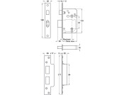 5 Lvr Mortice Sashlock 57/76mm SSS Dif