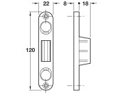Hook Keep 120x22x8mm St BZP