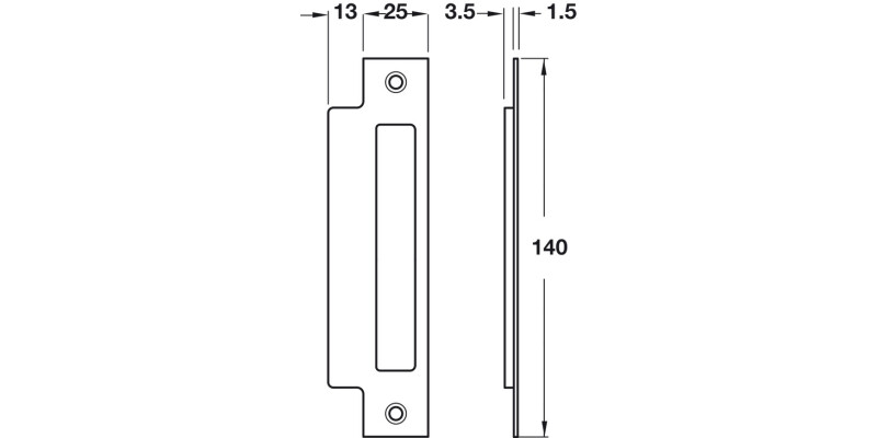 Modular Mortice WC Lock Std 76mm SSS