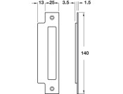 Modular Mortice WC Lock Std 76mm SSS
