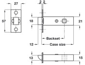 Tubular Mortice Latch HD 100/123mm SS