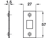 Tubular Mortice Latch HD 100/123mm SS