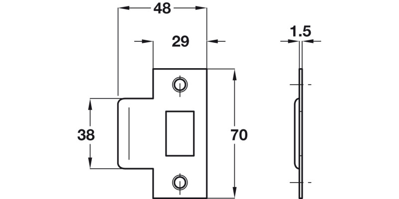 Tubular Mortice Latch HD 60/80mm SS