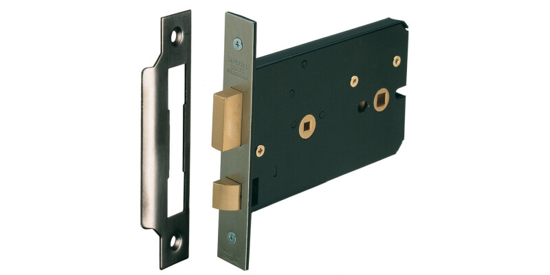 Mortice Lock, Horizontal, Bathroom, Latchbolt Operated by Knobs, Deadbolt by Tur