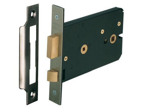 Mortice Lock, Horizontal, Bathroom, Latchbolt Operated by Knobs, Deadbolt by Tur