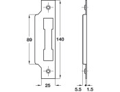 Horiz Mortice Cyl Sashlock 57/151mm SS