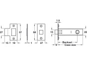 Economy Tubular Mortice Latch 44/64mm NP