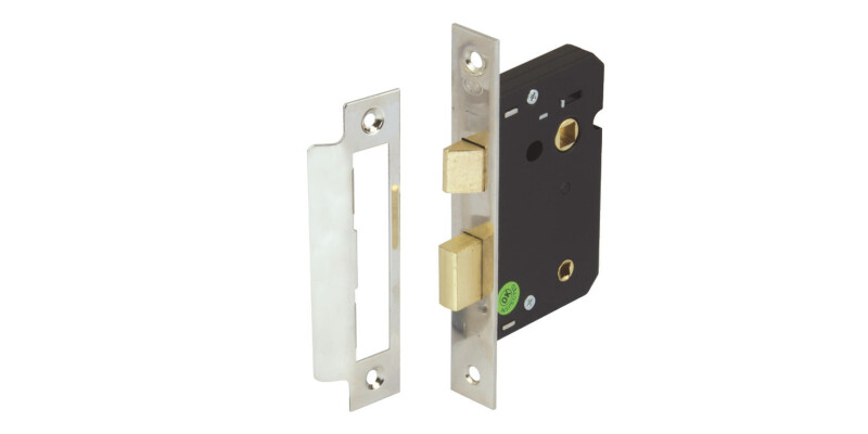 Bath Lock Mortice Latchbolt 58/78mm NP