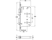 Startec Mortice Bathlock Rad 60/92mm SSS
