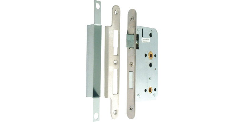 Bathroom Lock, Mortice, Radius Forend, Case Size 92 mm, Startec