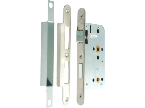 Bathroom Lock, Mortice, Radius Forend, Case Size 92 mm, Startec