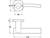 HL08 Lvr Set D53.5mm Std KW 304 SSS