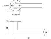 HL01 Lvr Set D53.5mm Std KW 304 SSS