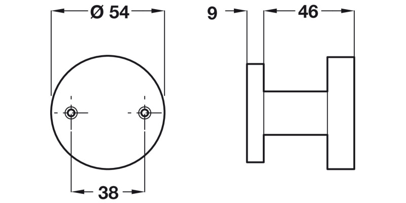 HL18 Fixed Knob D54mm 304 PSS