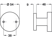 HL18 Fixed Knob D54mm 304 PSS