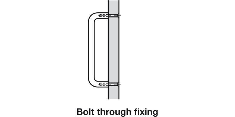 D Shaped Pull Hdl BT 225mm cc 304 SSS