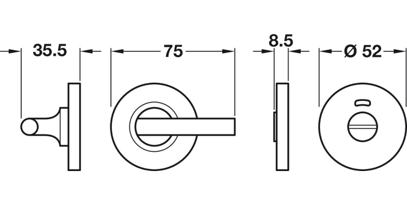 WC Release Dis Set D52mm 304 SSS