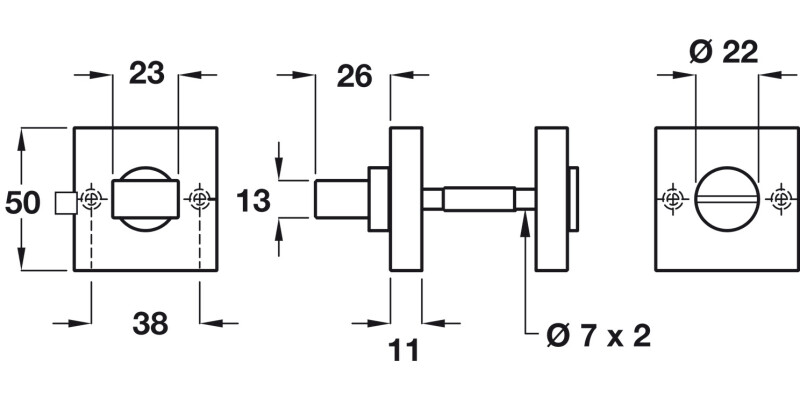 Tec/Metro/Vogue Escutcheons WC Set SSS
