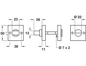 Tec/Metro/Vogue Escutcheons WC Set SSS