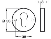 Escutcheons D53mm Pro Cyl SSS