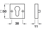 Tec/Metro/Vogue Escutcheons Pro Cyl SSS