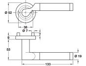 Selma Lever Hdls/Rose 304 PSSS