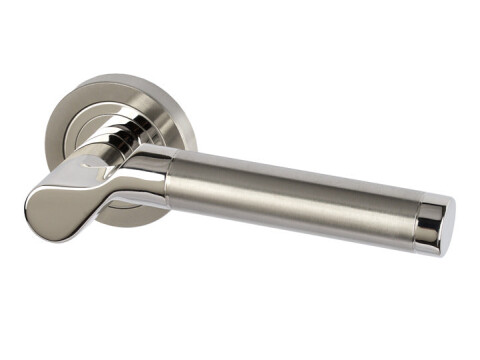 Lever Handles, on Round Roses, Grade 304 Stainless Steel, Selma, Startec