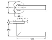 Startec Tessa Lvr Hdls/Rose 52mm 304 SSS
