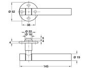 Sierra Nevada Lvr Hdls/Rose 19mm 316 SSS