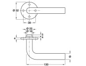 Ben Nevis Lever Hdls/Rose D19mm 316 SSS