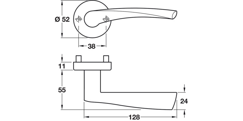 Startec Wing Lever Hdls/Rose 304 SSS