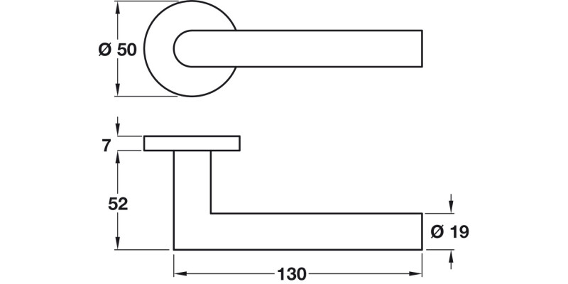 Lita Lever Hdls/Rose D50mm 304 SSS
