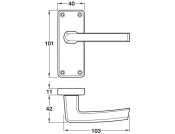Cransley Lvr Hdls/Plt Latch Alu SAA
