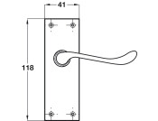 Victorian Lvr Hdls/Plt Scroll Latch EB
