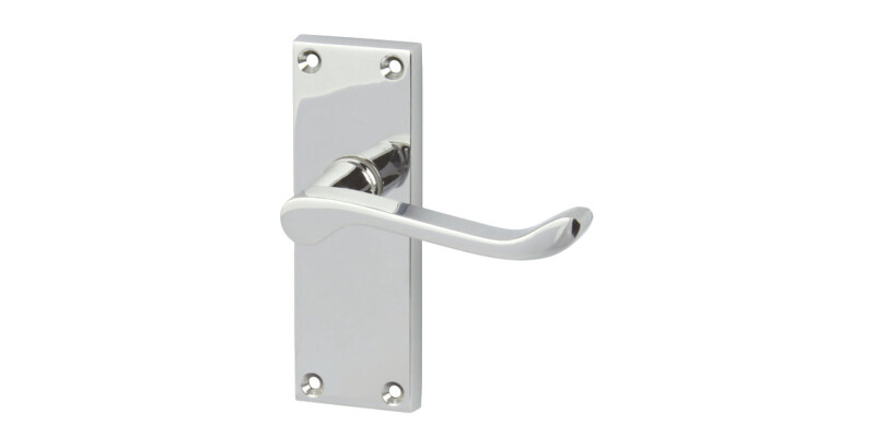 Victorian Lvr Hdls/Plt Scroll Latch EB