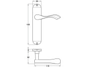 Welford Lever Hdls/Plt WC Lock ZA PC
