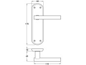 Varthen Lever Hdls/Plt Latch ZA PC