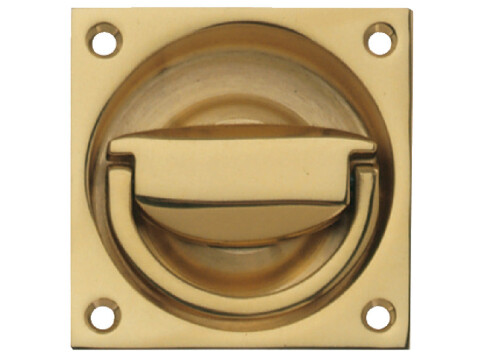 Flush Ring Handle, to Operate, Brass