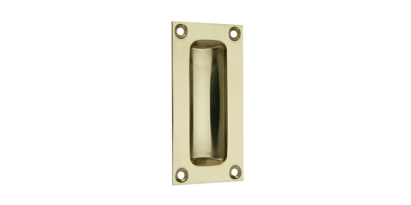 Flush Pull Hdl 89x42mm Brass SC