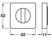 RO11 Escutcheons 52x52mm WC Set ZA BN