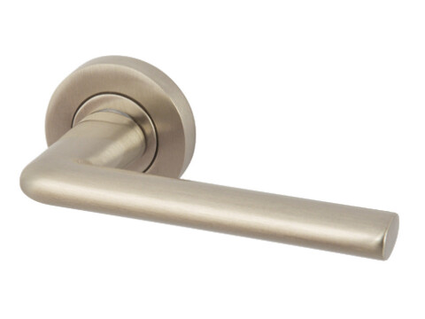 Lever Handles, on Round Roses, Zinc Alloy, Gilman